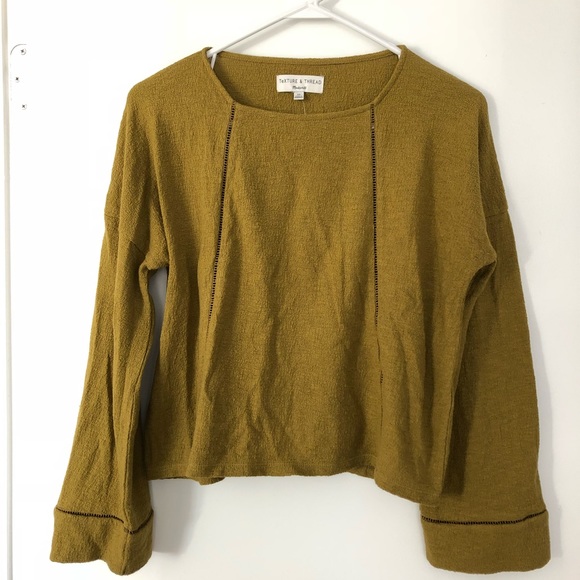 SOLD Madewell Texture & Thread Eyelet-Inset Top XS - Picture 2 of 6